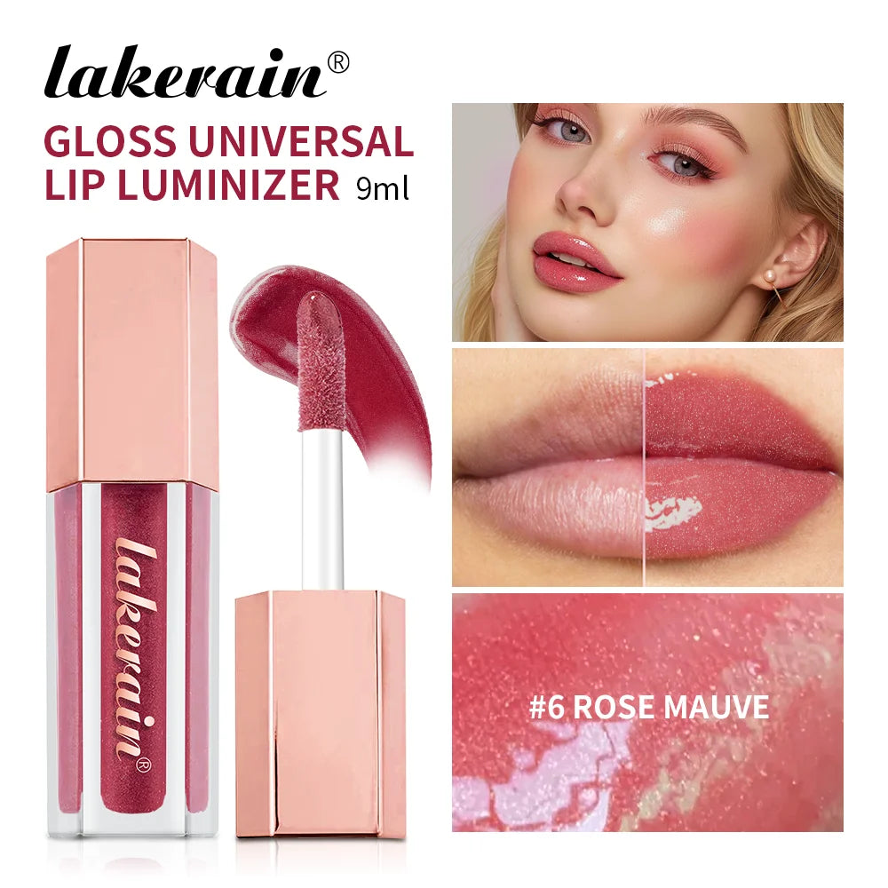 NEW Glitter Gloss Universal Lip Luminizer 8 Colors Makeup Lip Gloss Non-sticky Moisturizing Plumper Long Lasting Glitter Liquid