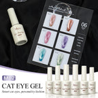 Magnetic Cat Eye Gel Nail Polish Set Red Pink UV Soak Off Gel Varnish Crystal 15ml Cat Eye Gel Lacquer Art Nails With Display