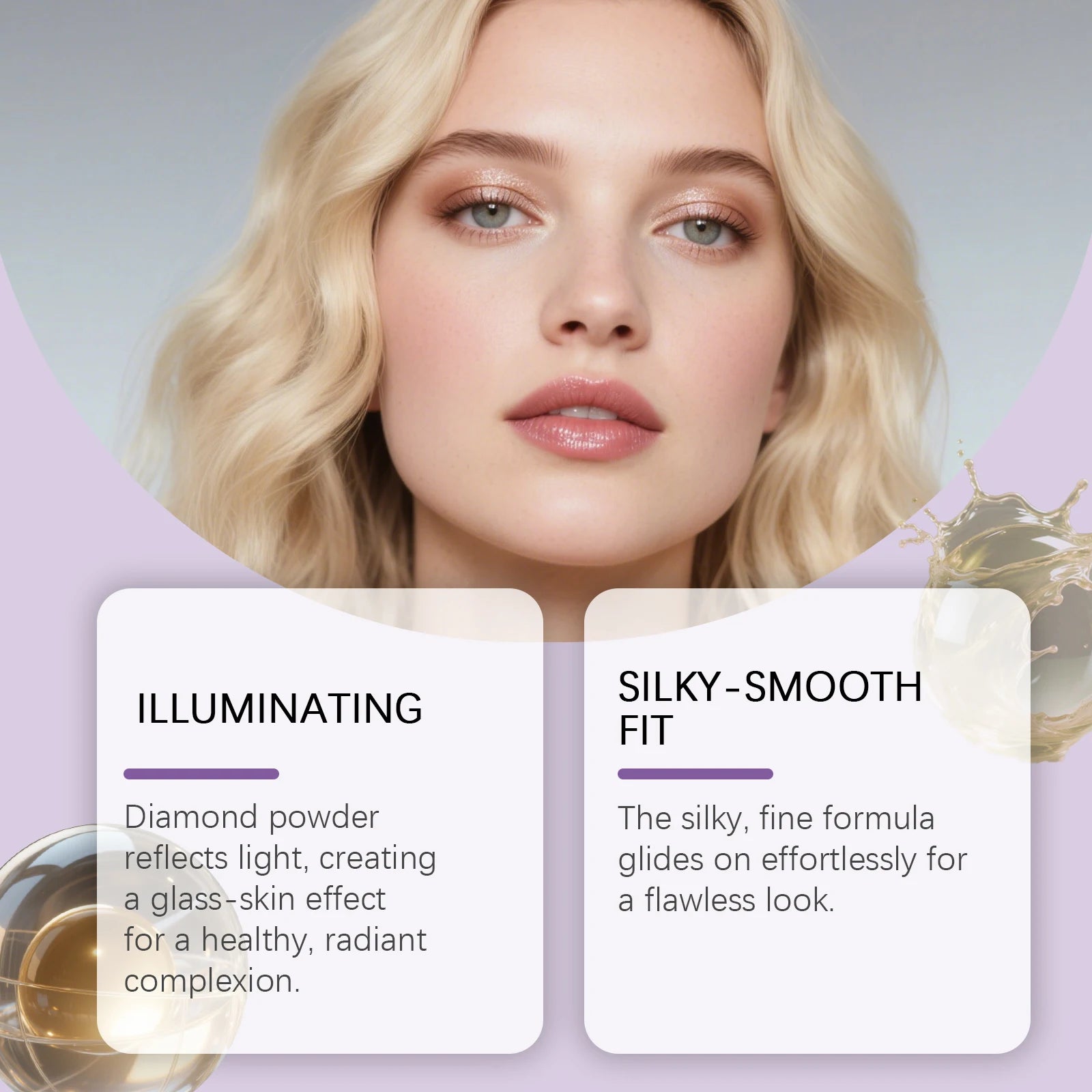 Zephoco 2In1 Highlighting Eye & Cheek Palette 4 Colors Shimmery Glow Makeup Palette For Face Eyes Daily Party Makeup