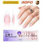 French Tips Press-on Nail Long Lasting Elegant Artificial Nail Manicure Art for Daily Lives Everyday Use