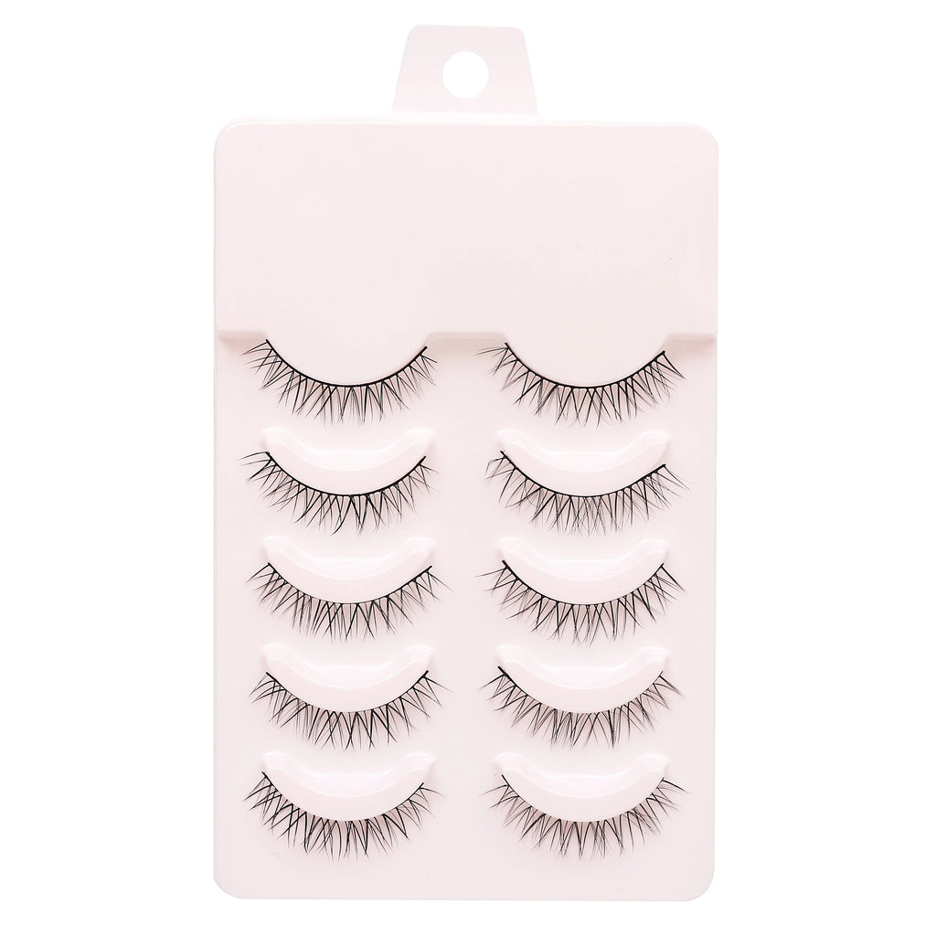 Natural Long Cosplay Makeup Cross Strip False Eyelashes Black Eye Lashes and Cat Eye Lashes 5pairs Mink Eyelashes Faux Cilios