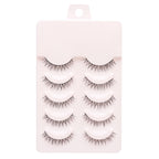 Natural Long Cosplay Makeup Cross Strip False Eyelashes Black Eye Lashes and Cat Eye Lashes 5pairs Mink Eyelashes Faux Cilios