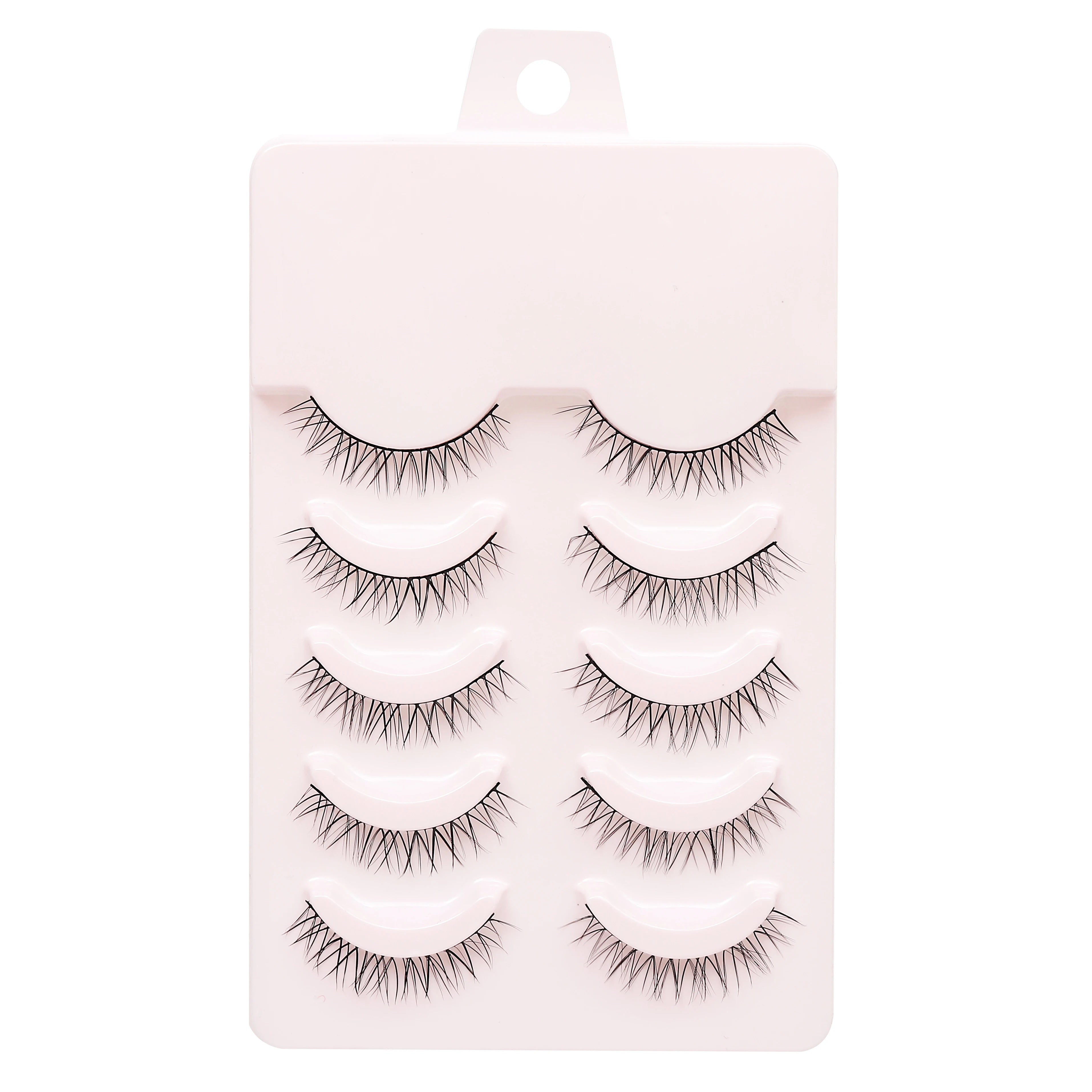 Natural Long Cosplay Makeup Cross Strip False Eyelashes Black Eye Lashes and Cat Eye Lashes 5pairs Mink Eyelashes Faux Cilios