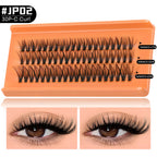 LASVIREY Lash Clusters DIY Spiky Cluster Lashes Mixed Styles Fluffy Volume Clusters Lashes Fluffy Individual Eyelashes Extension