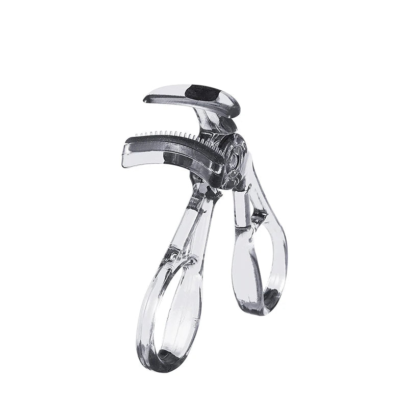 Portable One-Clip Eyelash Curler Wide-Angle Partial Eyelash Curler with Comb Teeth & Rubber Quick Natural Curling Long Lasting
