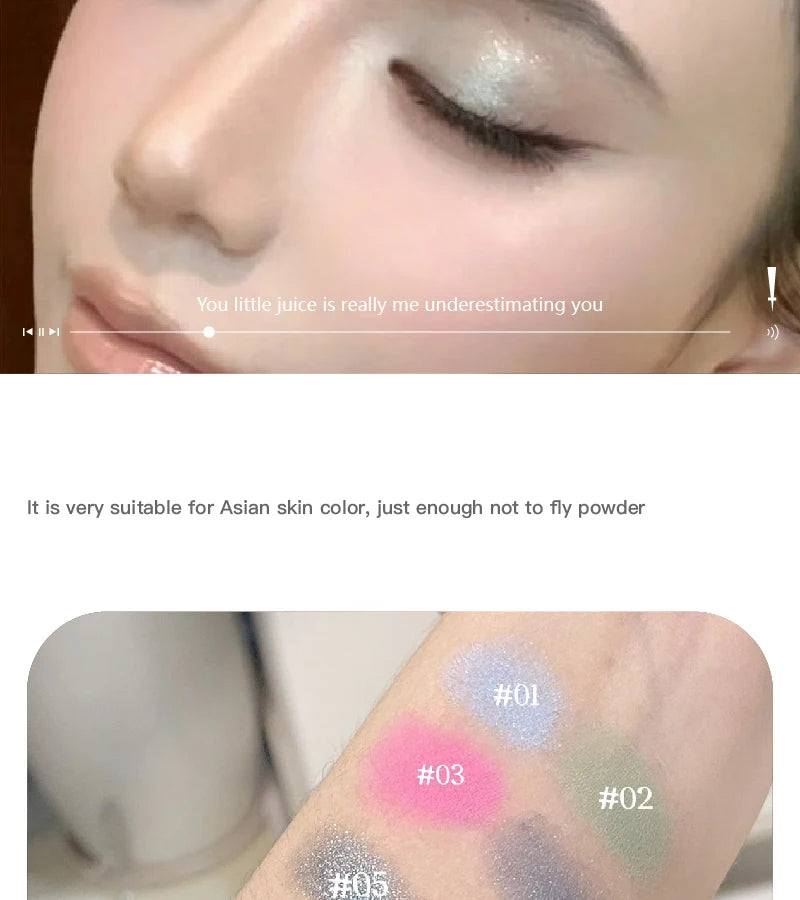 HERORANGE youth monochrome makeup eye shadow ins pearlescent fine flash natural delicate mashed potato eye shadow plate