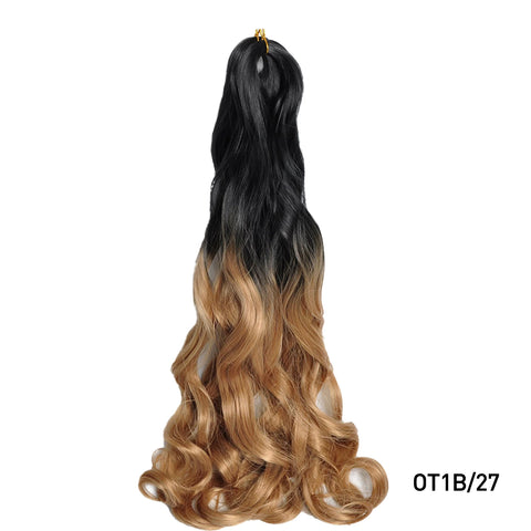 French Curls Braiding Hair Extensions Synthetic Hair Loose Wave Spiral Curl Braids High Temperature Ombre Pre Stretched Hair