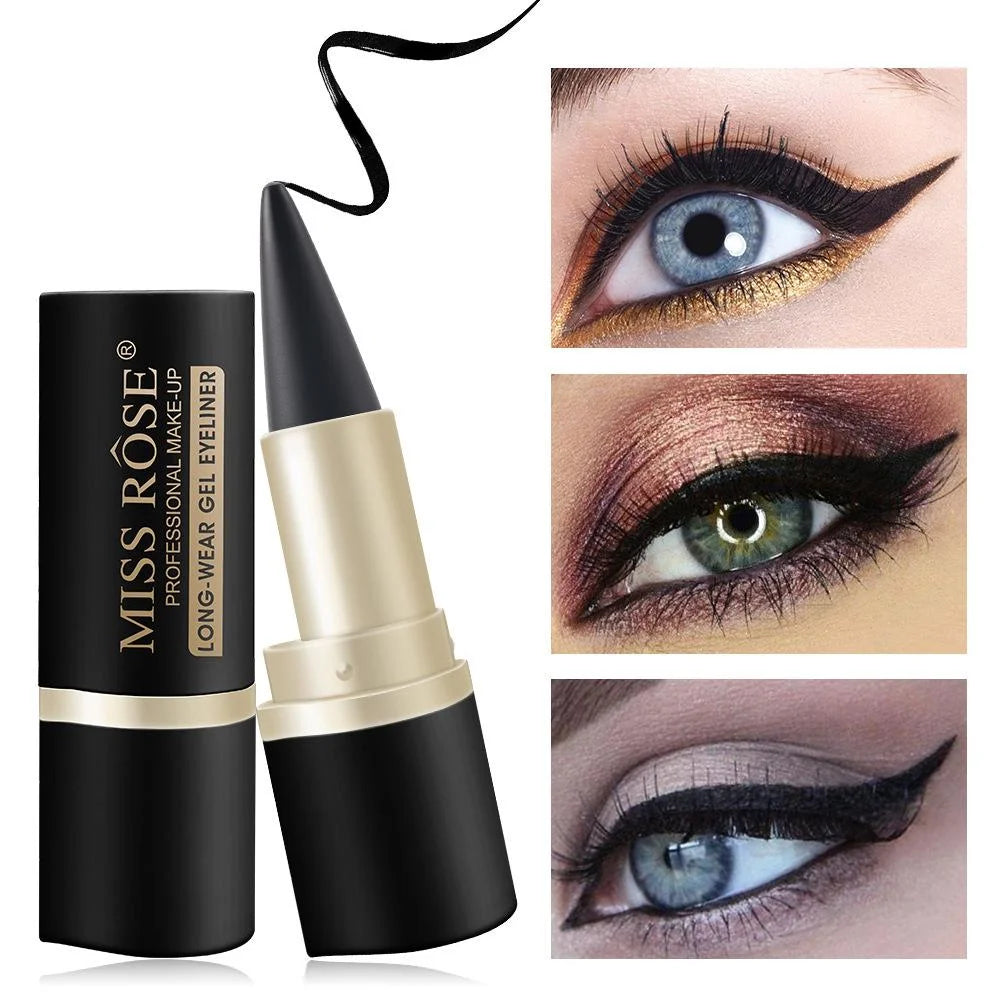 Black/Silver Creamy texture Eyeliner, 1 Count 2 Counts Easy Coloring High Pier Pencil, Daily Makeup Accessories for Women and