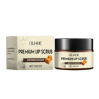 Brown Sugar Lip Scrub Gentle Exfoliating Dead Skin Removal Fade Lip Lines Moisturizing Nourishing Dry Chapped Lip Care 30g