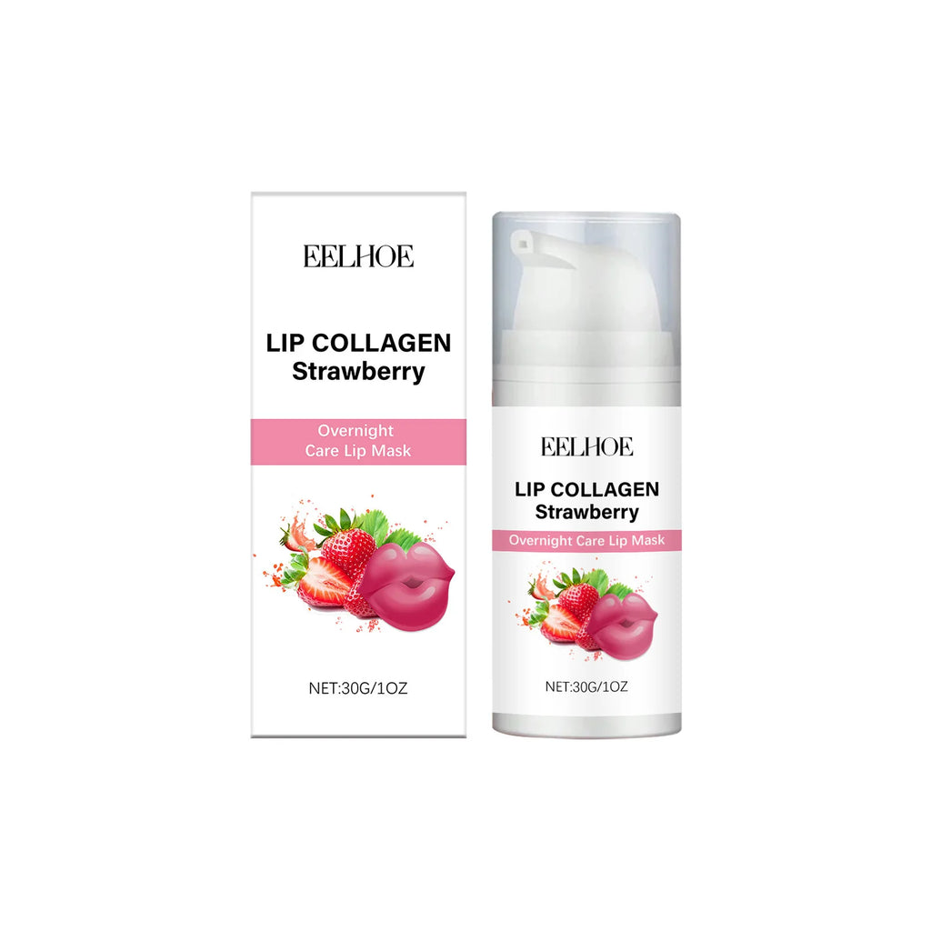 EELHOE Strawberry Moisturizing Lip Mask Lip Exfoliator Deep Nourishment Repair Lip Plumping Gloss Overnight Sleeping Lip Mask