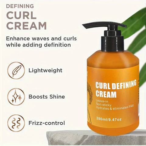 GZE CURL DEFINING CREAM with Argan Oil for Wavy and Curly Hair Hair Moisturizer and Deep Conditioning for Shine and Bounce