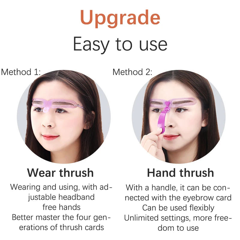 【8 In 1 Reusable Eyebrow Stencils Eye Brow Stamp Templates Eyebrow Shape For Women Eye Brow Make Up Accessories Beauty Tools】