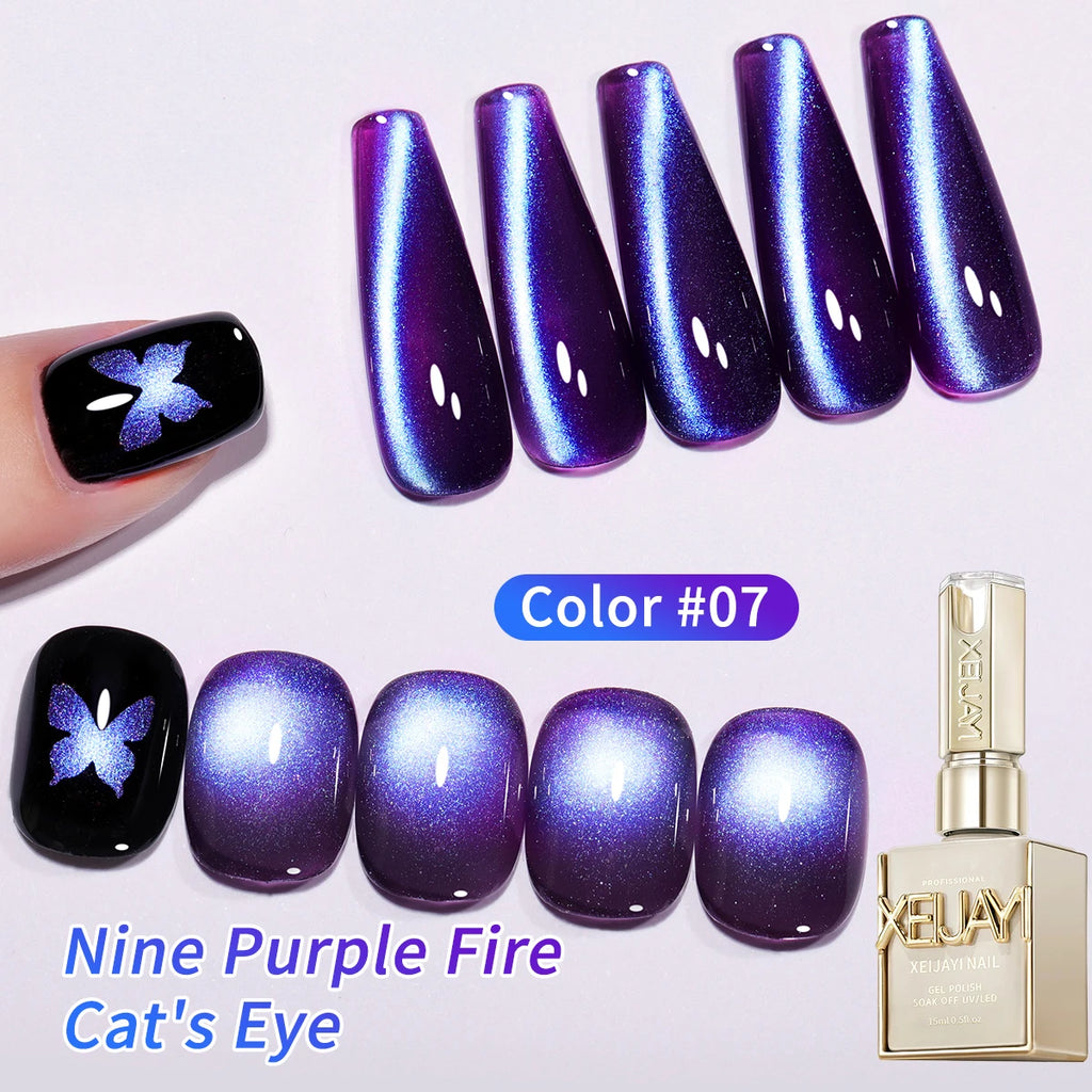 1/2PCS blueberry cat Eye gel nail polish, UV LED curing, long-acting fast drying nail art gel