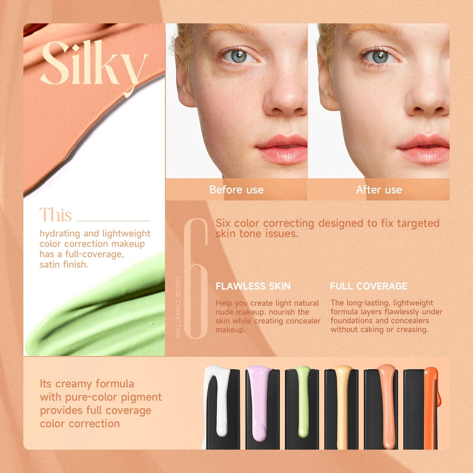 Natural Concealer Foundation Correction Liquid Makeup Base Color Adjustment Foundation Blender Makeup Custom Pigment Cosmetics