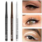 Waterproof Black Eyeliner Pencils Smudge-Proof Long-Lasting Beginner-Friendly Eye Makeup High Pigment Black White Eye Liner Pen