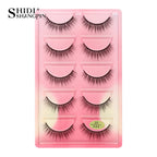 3/5 Pairs Hot Sale Natural Long 3D Mink Lashes Soft Short Faux Cils Handmade Fake Lashes Makeup Tool Eyelash Extension Maquiagem