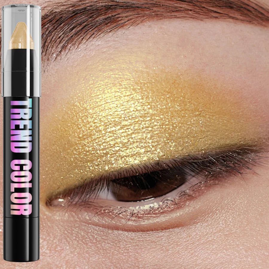 24 Colors Pearlescent Glitter Eyeshadow Eyeliner Pencil Waterproof Matte Nude Eye Shadow Eye Makeup Shimmer Highlighter Pen Tool