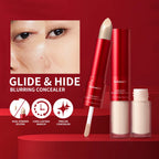 GlideHide Blurring Concealer Creamy texture Conceals dark circles wrinkles Dual formula liquid tip balm stick Long-lastin