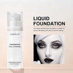 Full Coverage Matte White Liquid Foundation,Waterproof & Long-Lasting Creamy Formula for Halloween,Goth,Zombie,Cosplay Makeup
