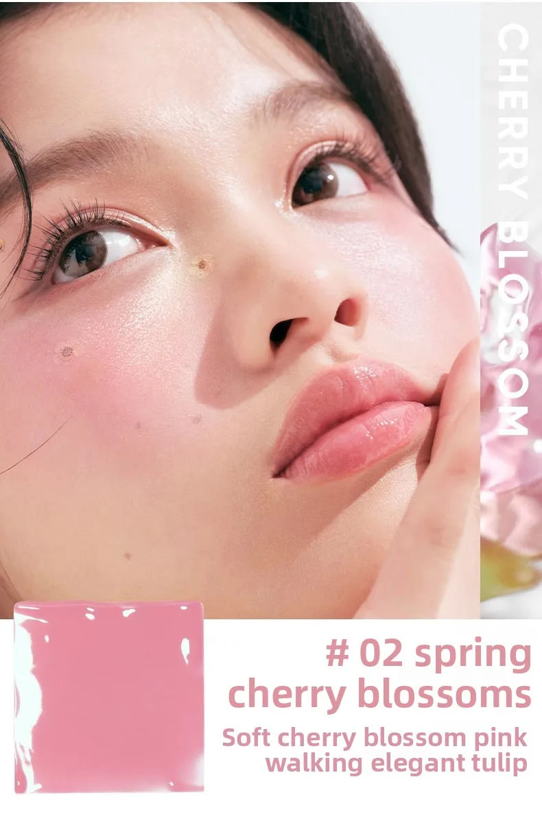 Judydoll Cream Blush Highlighter Palette - Dewy Glow, Multi-Use Makeup Stick for Cheeks Eyes Lips, Blurring Volumizing Effect