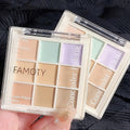 9-Color Flawless Concealer Palette - Waterproof, Sweatproof, Full Coverage - Corrects Spots, Acne, Dark Circles, Tear Grooves