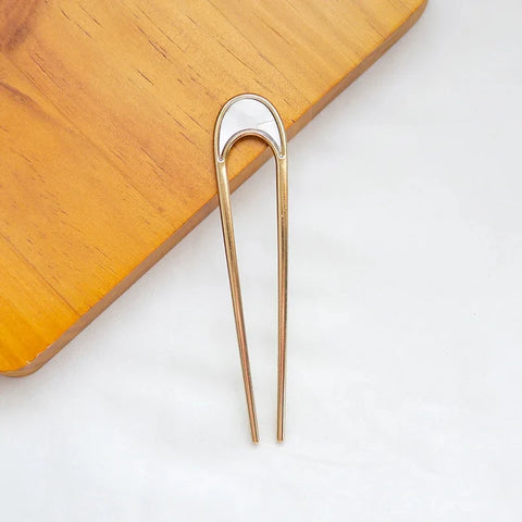 Shell Hairpin Metal U Shaped Hair Pins Hair Fork U French Hair Pin Simple And Fashionable Hair Accessories For Women