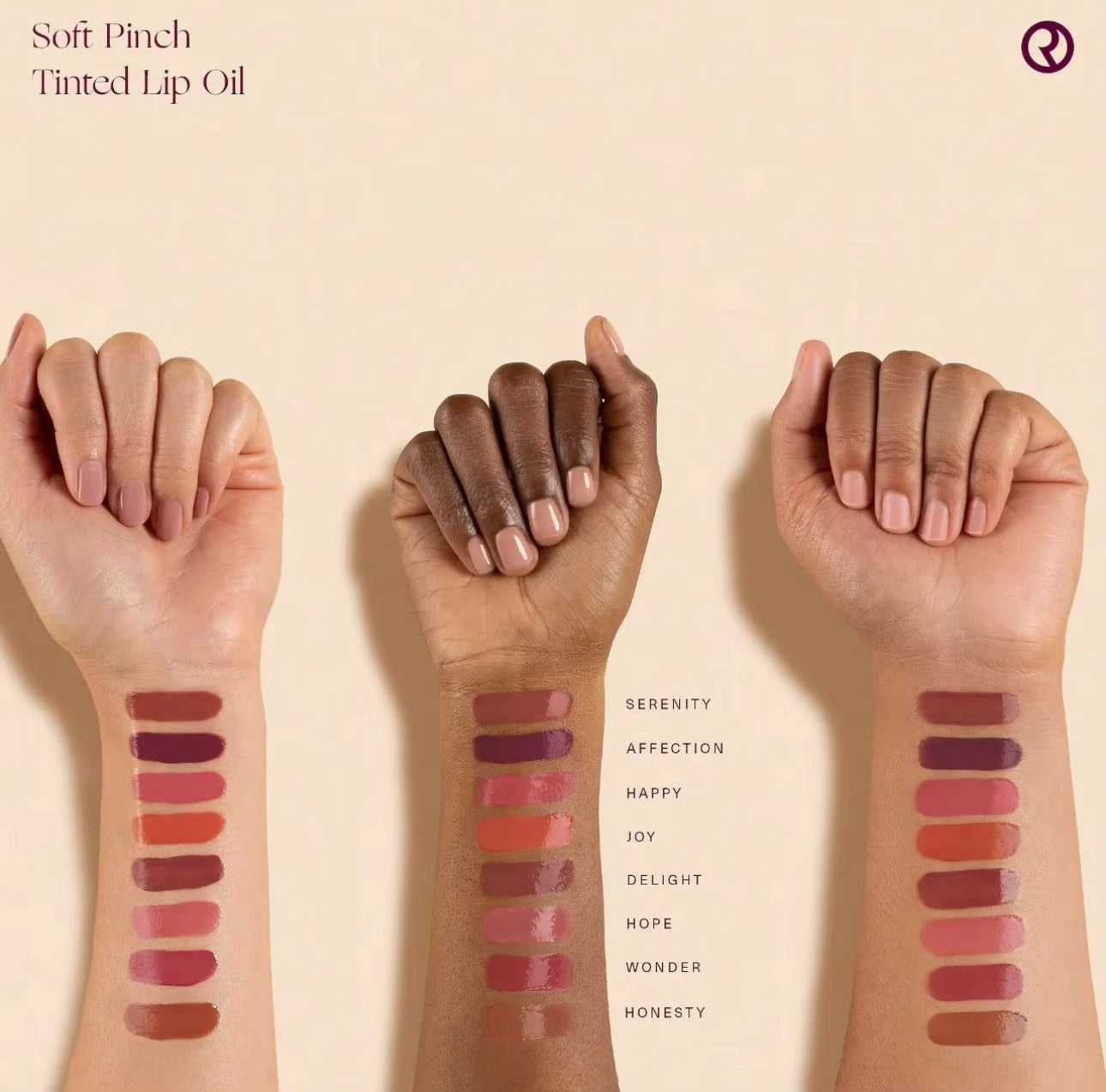 Rare Beauty Soft Pinch Tinted Lip Oil Stain Lip Gloss Delight Hope Happy Wonder Liquid Blush Makeup Cosmetics Face Eye Blusher