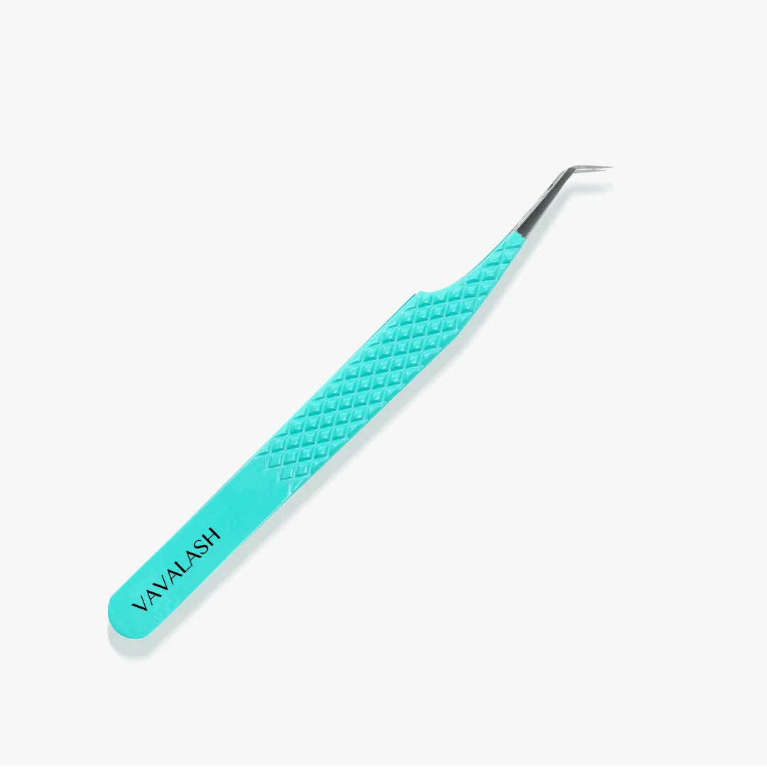 VAVALASH Anti-Slip Tweezers High-Density Stainless Steel Fiber Tip for Eyelash Extensions Eyebrow Professional Precision Makeup