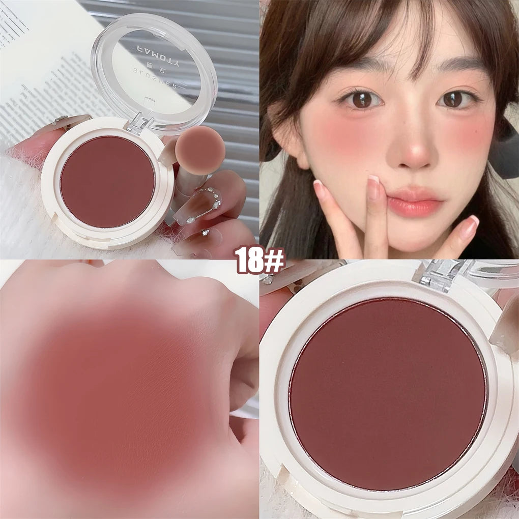 Monochrome Milk Peach Face Blush Pallete Mineral Pigment Cheek Blusher Powder Makeup Professional Contour Shadow Pink Blusher