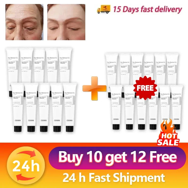 Korean Firming Retinol 0.1 Anti-Wrinkle Cream Face Repair Wrinkle Firming Light Wax Moisturizing Face Night SkinCare Cream 20ml