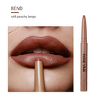 Luxury Matte Lip Liner Long-Lasting Smooth Brown Application for Perfect Outline & Filling, Versatile Shades for All Skin Types