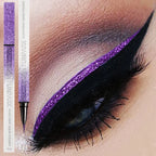 6 Color Diamond Shiny Eye Liner Eyeshadow Waterproof Quick-dry Silver Gold Metellic Pearlescent Liquid Eyeliner Makeup Gilfts
