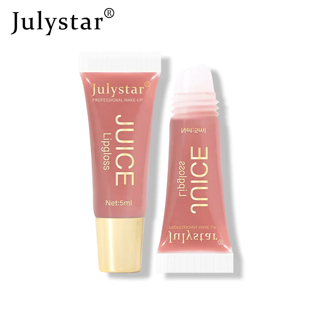 Julystar 6color Long lasting Moisturizing Mirror Lip Oil, Fruit Flavor, Pudding Lip Moisturizing, Water Radiant Lip Honey