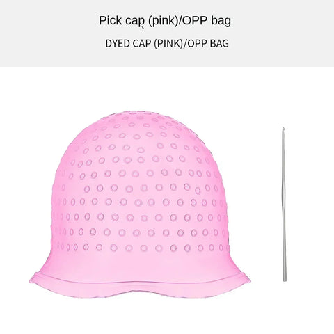 Salon Silicone Hair Coloring Cap Highlight Reusable Needle Hair Dying Frosting Hat Household Dye Hairstyling Tools Accessories