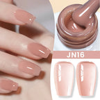 BORN PRETTY Milky White Jelly Nude Gel Nail Polish 10ml White Translucent Soak Off Gel Vernis Semi Permanent Need UV Light Cure