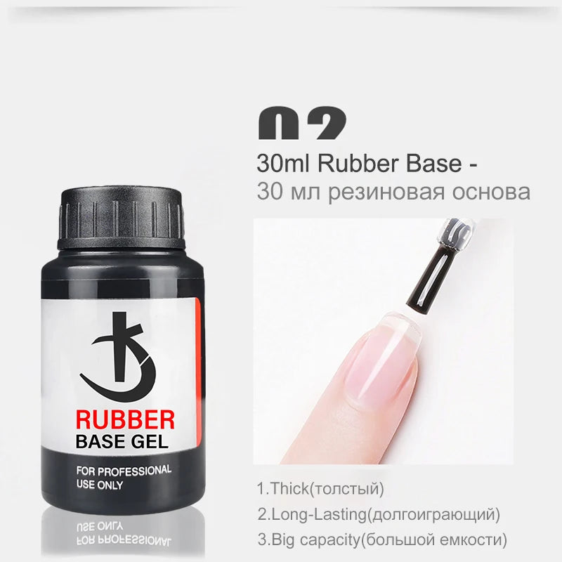 KODI JYJ Base and Top Coat for Gel Polish Acid free Primer Varnish Hybrid Semi Permanent Lot Matte Top Nails Thick Rubber Base