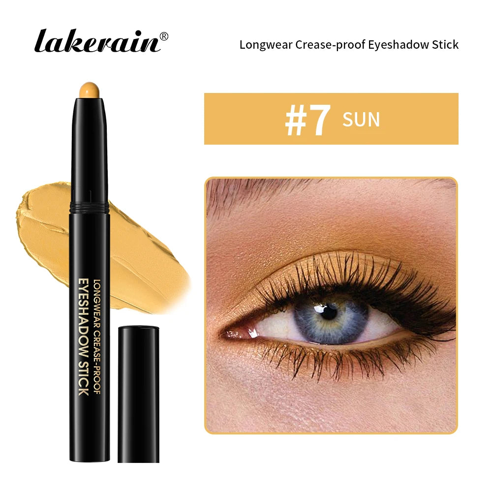12 Colors Eyeshadow Pencil Stick Shimmer And Matte Waterproof Metallic Glitter Eye Shadow Highlighter Pencil Eyeshadow Cosmetics