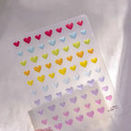 5D Gradient Love Gem Glitter Love Heart Colorful Cat's Eye Rhinestone Soft Self Adhesive Nail Art Stickers Shiny Manicure Decals