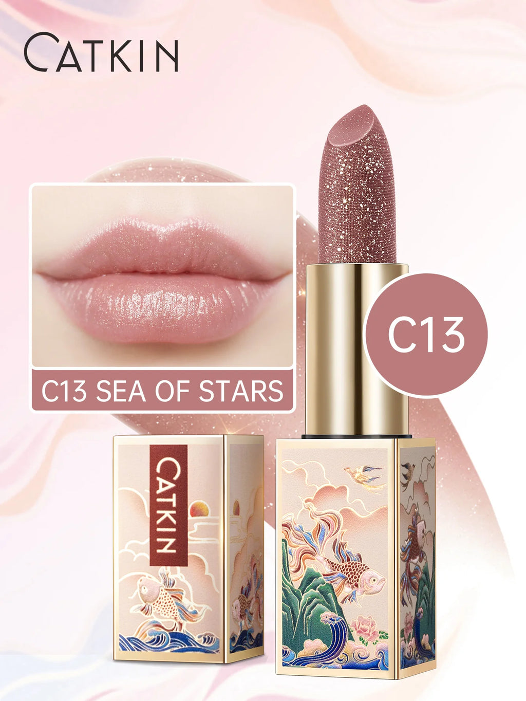 CATKIN SPARKLING LIP BALM MOONLIGHT COLOR-CHANGING LIP STICK - NEW SERIES