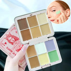 12-Color Iron Box Blusher Plate Multi-Color Cream Blush Plate Concealer Plate Contour and Highlighter Palette Makeup Blush Face