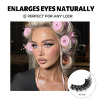 GROINNEYA 3D Mink Lashes Cat Eyelashes Fluffy Wispy Volume Lashes Natural Feathery Effect Lightweight Flexible Band Fake Lashes