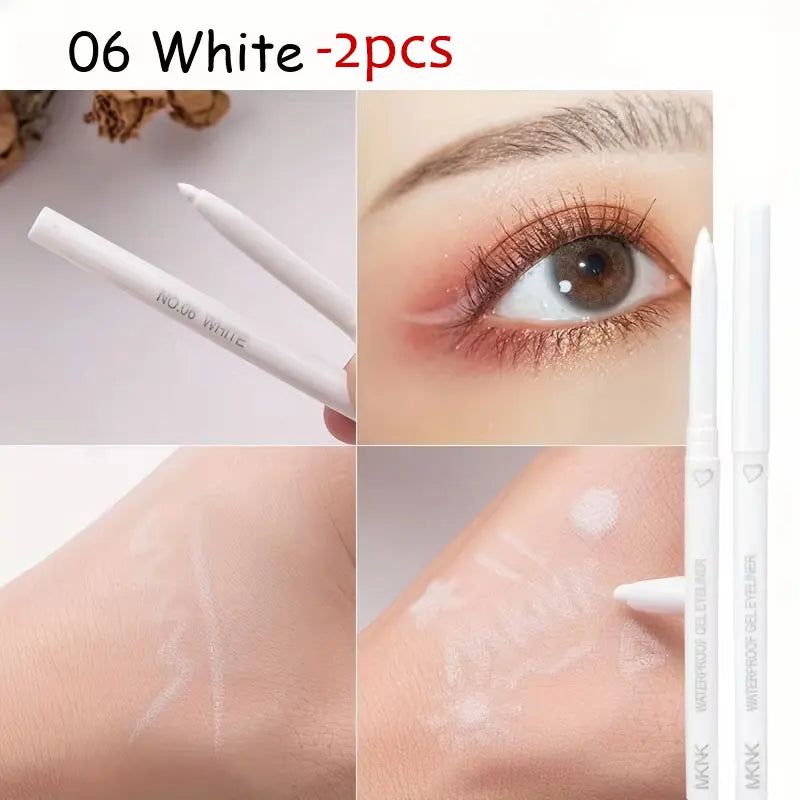 5 Colors Eyeliner Pencil Waterproof Long-lasting Blue Black Brown Easy Wearing Eyeliner Pen