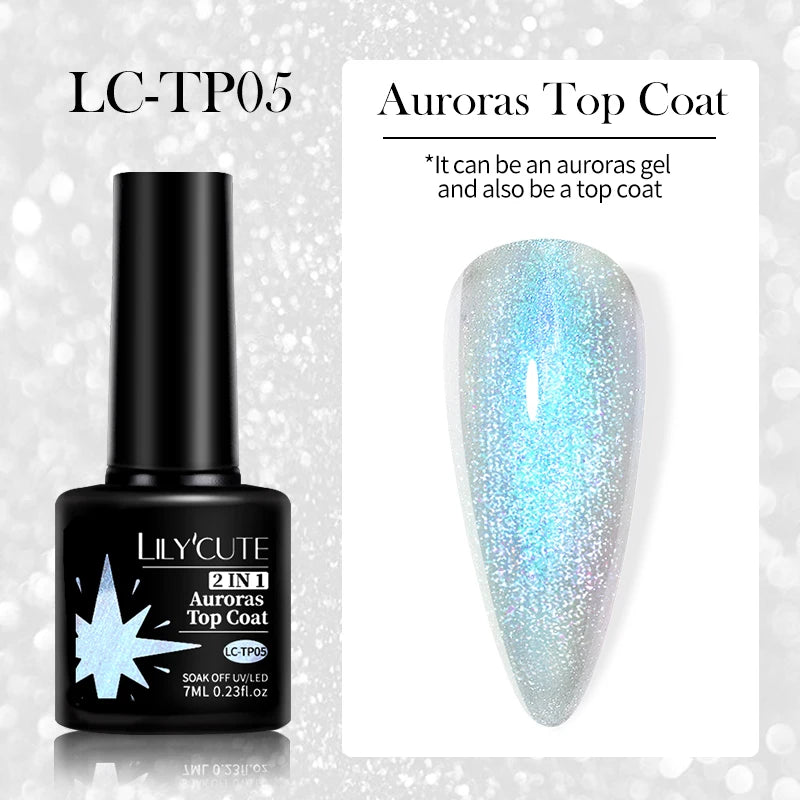 LILYCUTE 7ml Metallic Gel Nail Polish Red Chrome Effect Soak Off UV Gel Varnish Semi Permanent Nail Art Manicure Base Top Coat