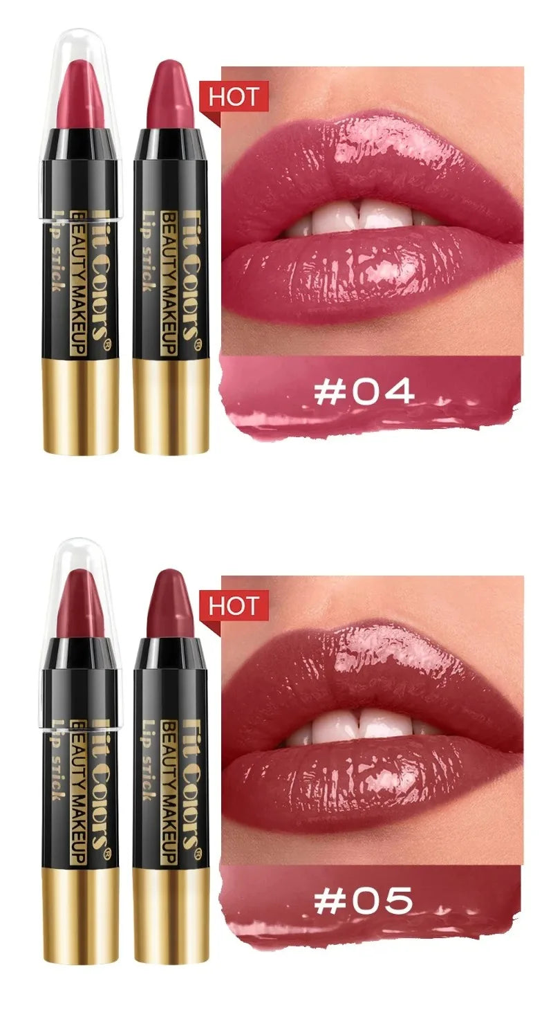 Easy Coloring Gloss Lipstick Lasting Waterproof Matte Crayon Lip Gloss Stick High Pigmented Moisturizing Lip Liner Pen Makeup