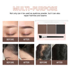 3-Color Brow Powder Set with Brush - Long-lasting, color-resistant, versatile contour makeup set for natural, three-dimensional