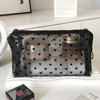 Makeup Bag Outdoor Personalized Transparent Nylon Mesh Cosmetic Bags Pouch Travel Organizer Zipper Beach Makeup Women's Purse