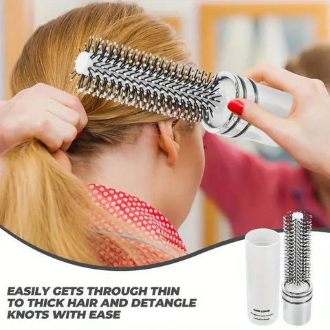 1pc Round Curly Hair Brush Portable Travel Hair Brush Hairdressing Comb For Blow Drying Hair Styling Wet & Dry Hair comb Salon