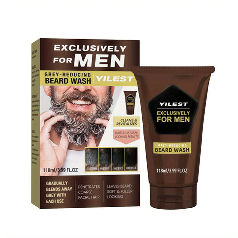 Men's Beard Cleaning Liquid, Specially for Men, Makes Beard Thick and Strong, Removes Gray, Men's Beard Dye