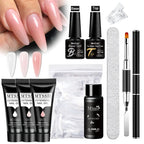Mtssii 17PCS/Set 20ml Nail Extension Gel Set Builder UV Gel for Nails With 6W UV LED Lamp Nail Extension Tools Kit For Beginner