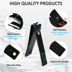 Nail Clipper Kit 26 Pieces Stainless Steel Manicure Kit Manicure Set Professional Nail Care Tools with Luxurious Travel Case